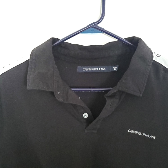 Calvin Klein Jeans Black Polo Short XL - Picture 8 of 9